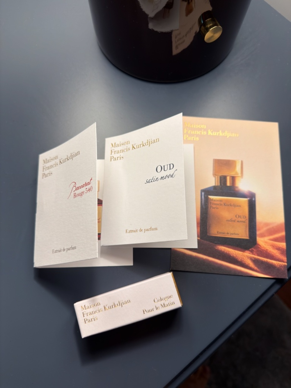 Maison Francis Kurkdjian-samples: Oud Satin Mood, Baccarat Rouge 540 Extrait